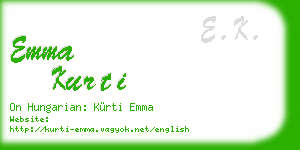 emma kurti business card